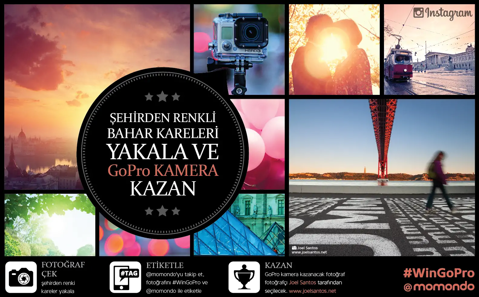 Şehirden renkli bahar kareleri yakala ve GoPro kamera kazan