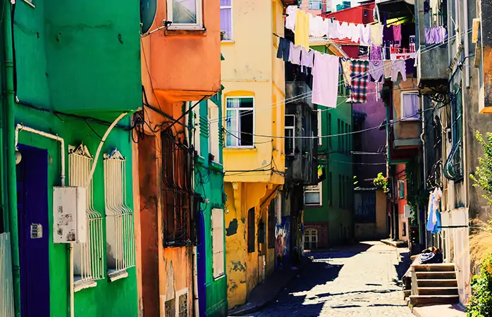 Renkli semtler- Balat, İstanbul, Türkiye.