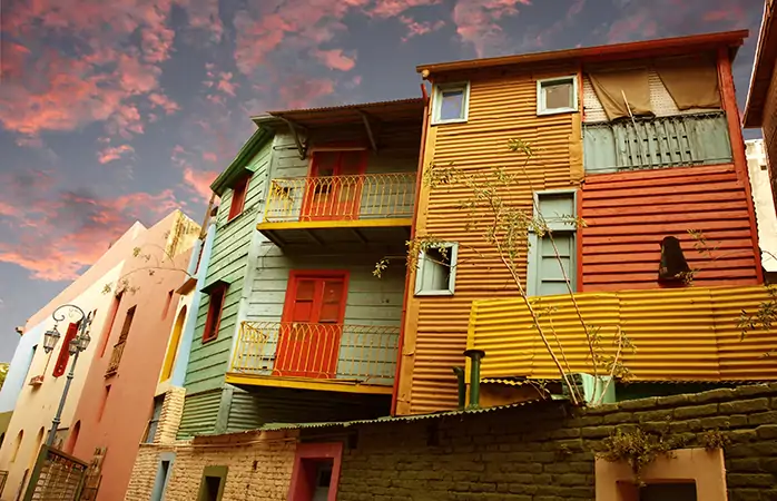 Renkli semtler- La Boca, Buenos Aires. Arjantin.