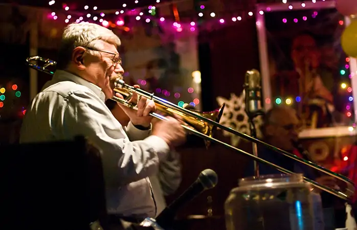 The Grove Street Stompers tromboncusu Pete Balance. 